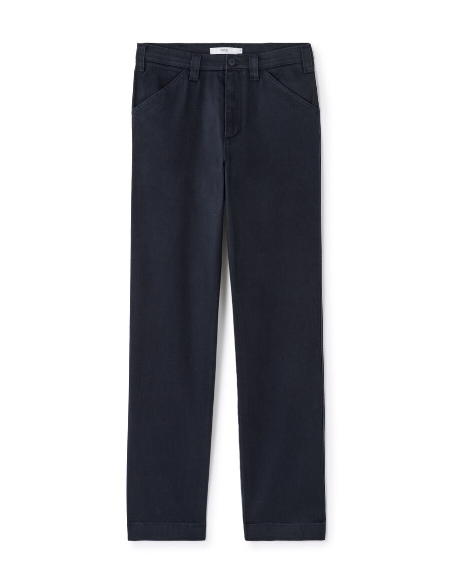 pantalones chinos holgados de algodón y lyocell