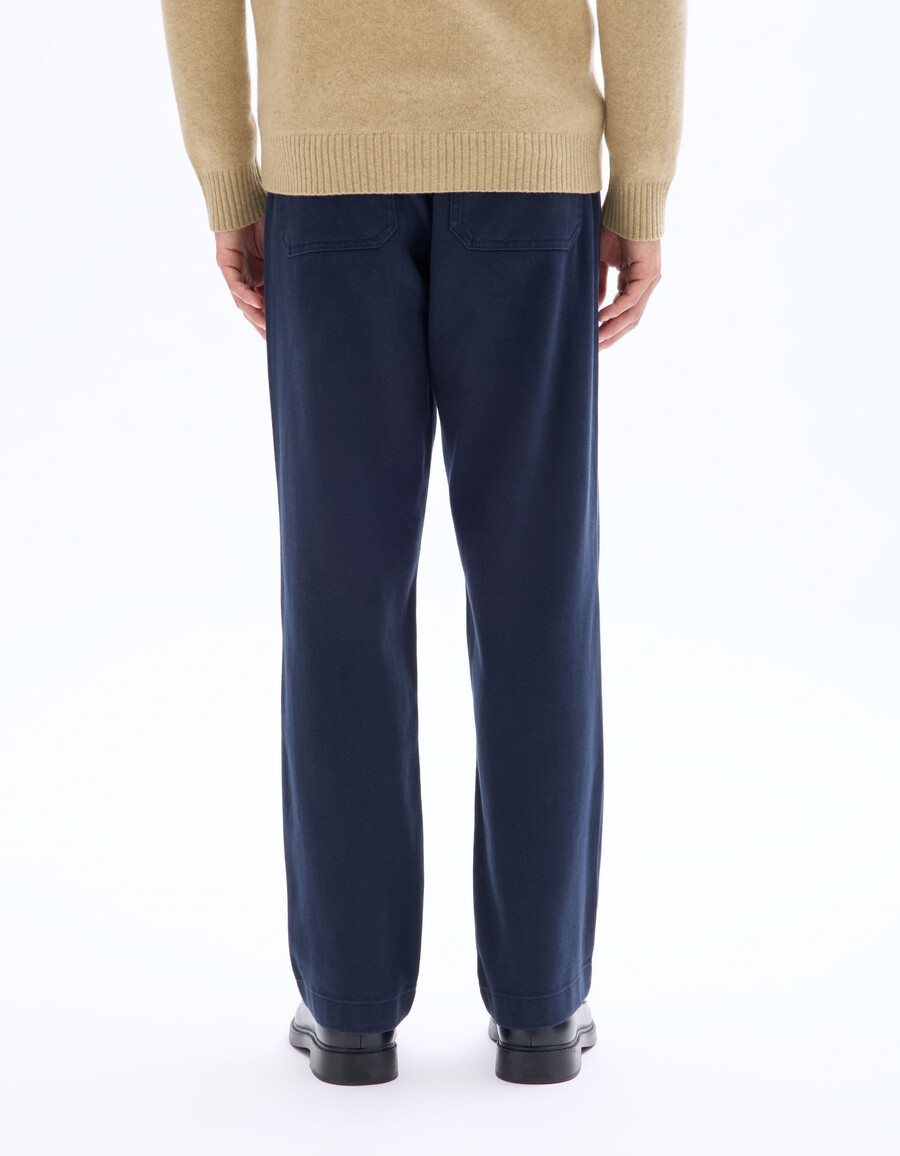 pantalones chinos holgados de algodón y lyocell