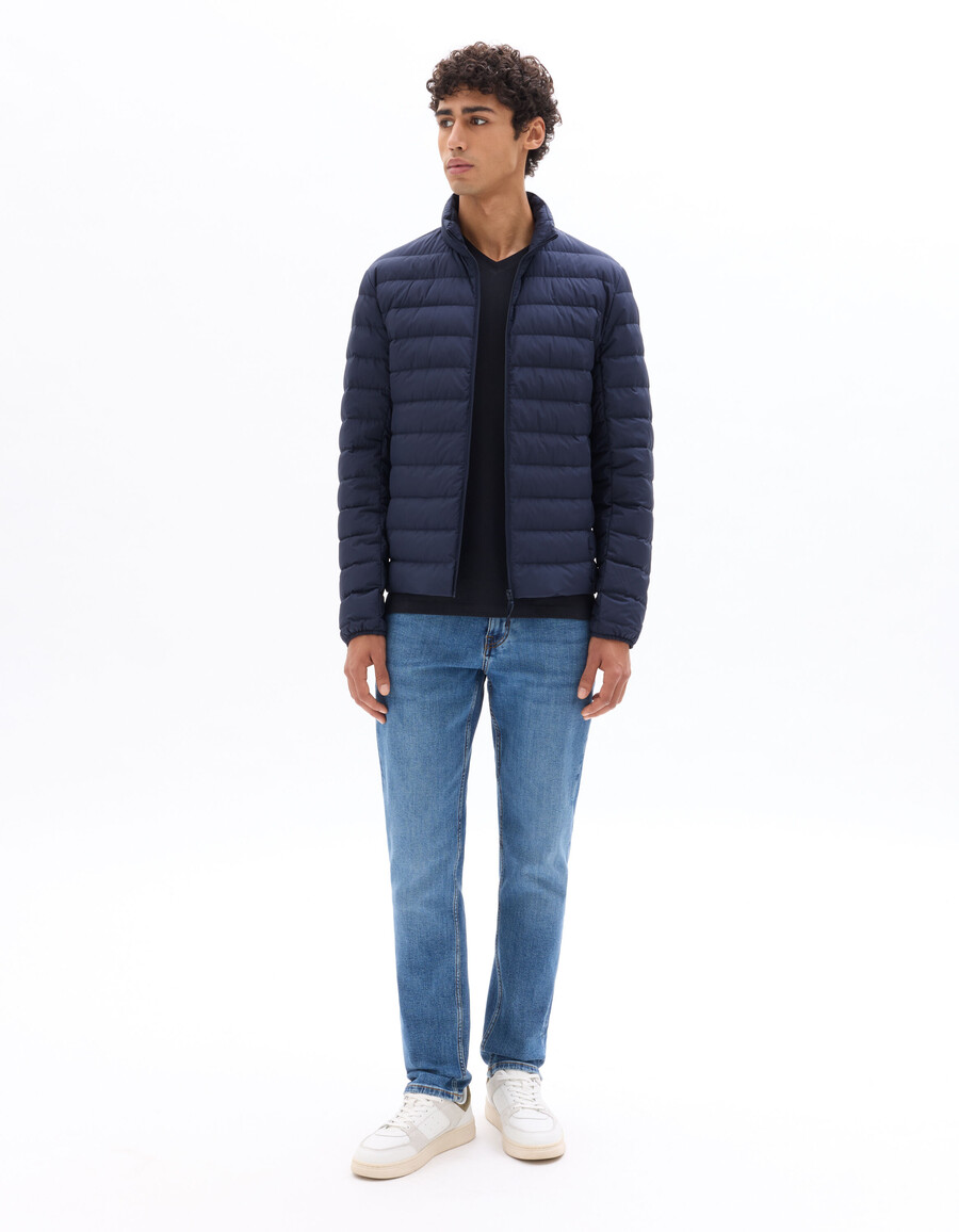 chaqueta ligera de plumón downwarm con mangas largas y cuello alto 90 plumón 10 plumas.