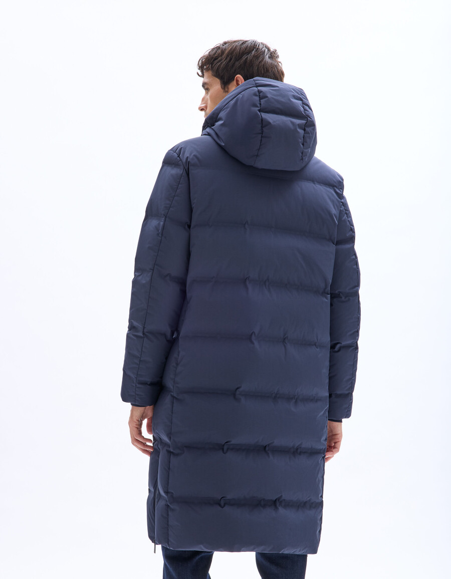chaqueta acolchada larga downwarm 90 plumón 10 plumas con capucha