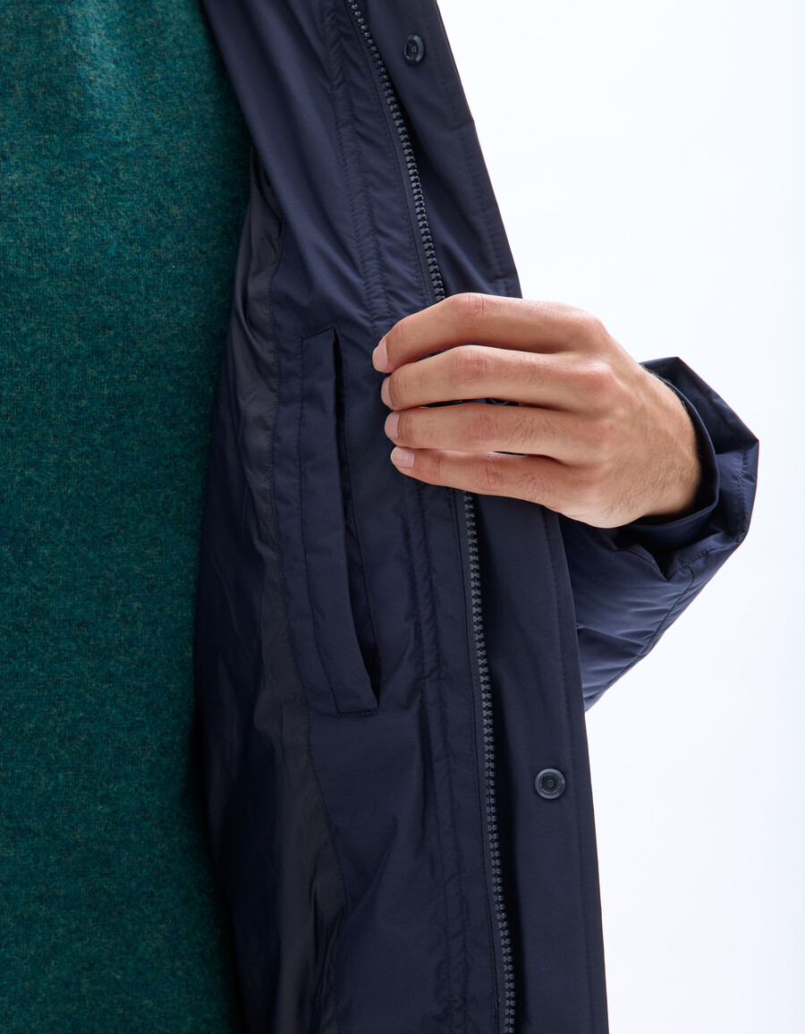 chaqueta acolchada larga downwarm 90 plumón 10 plumas con capucha