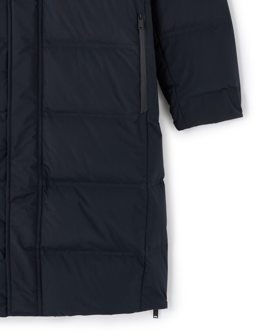chaqueta acolchada larga downwarm 90 plumón 10 plumas con capucha