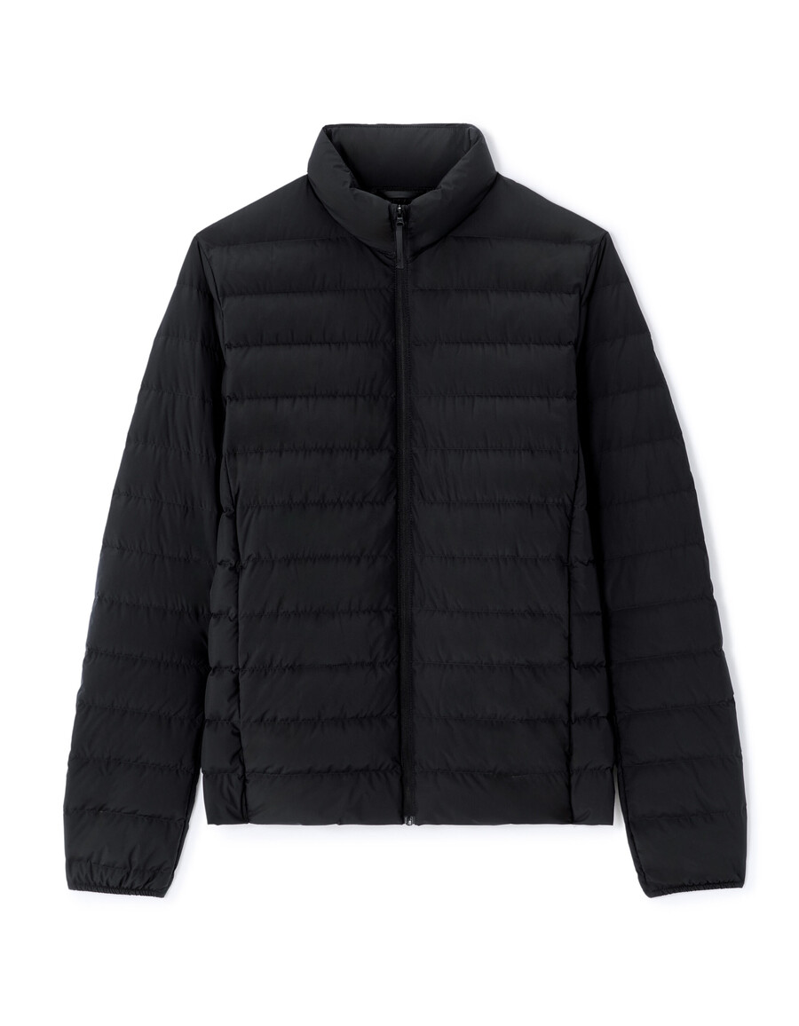 chaqueta ligera de plumón downwarm con mangas largas y cuello alto 90 plumón 10 plumas.