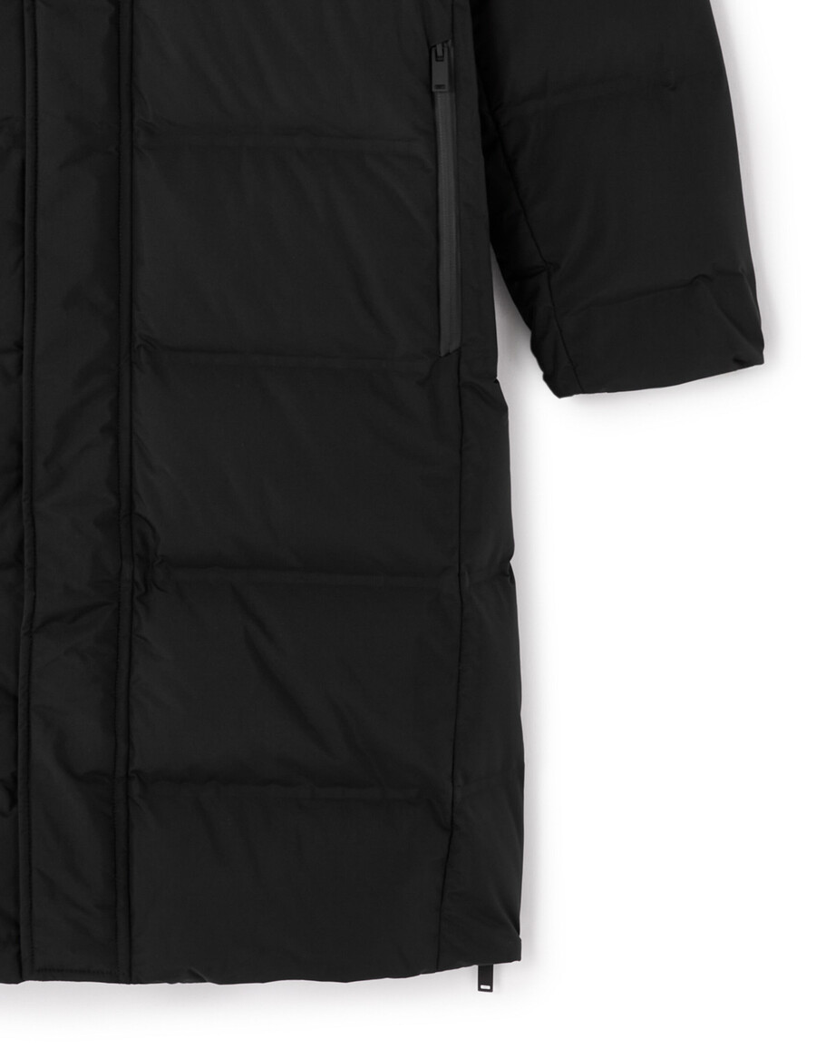 chaqueta acolchada larga downwarm 90 plumón 10 plumas con capucha