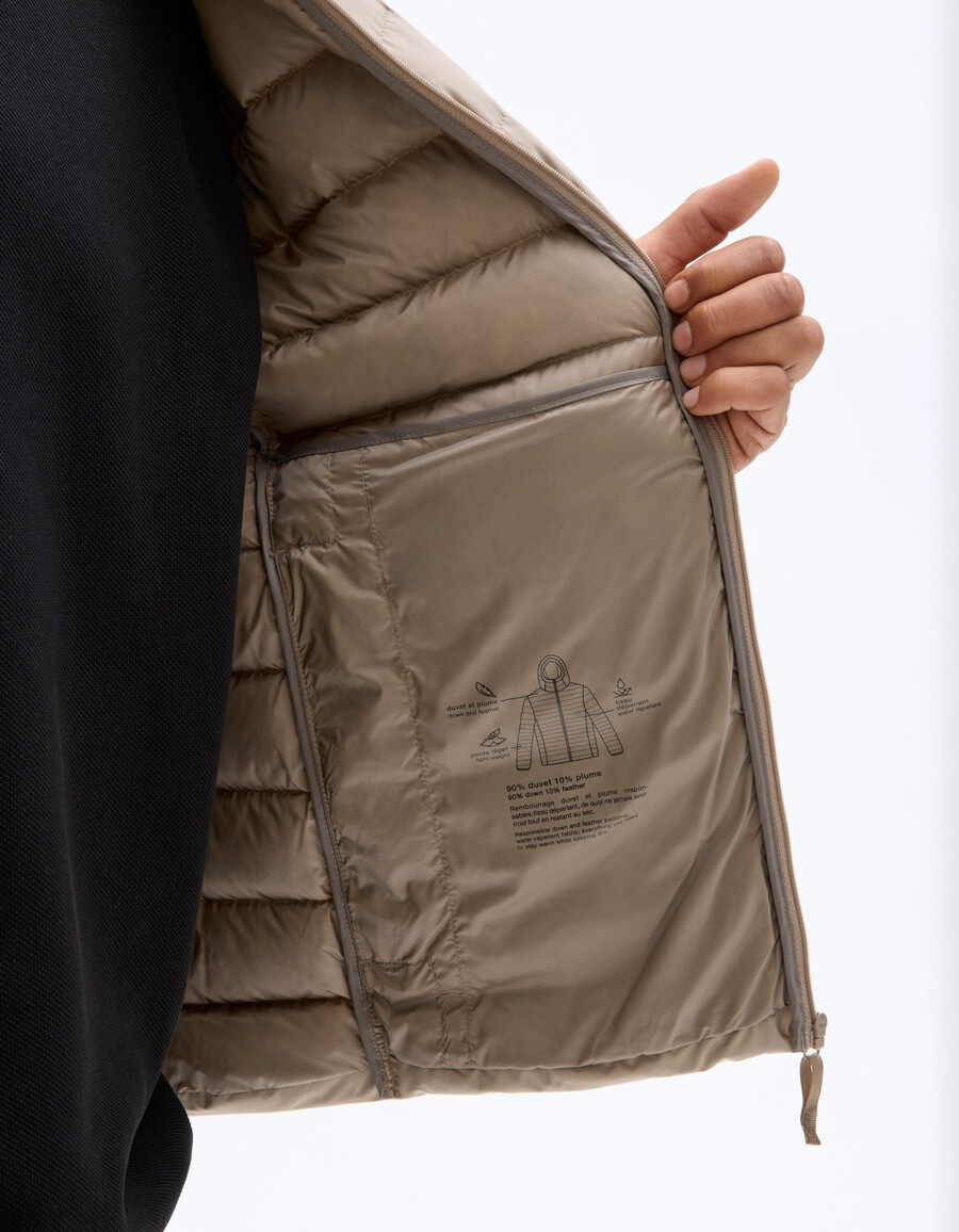 chaqueta ligera de plumón con capucha downwarm