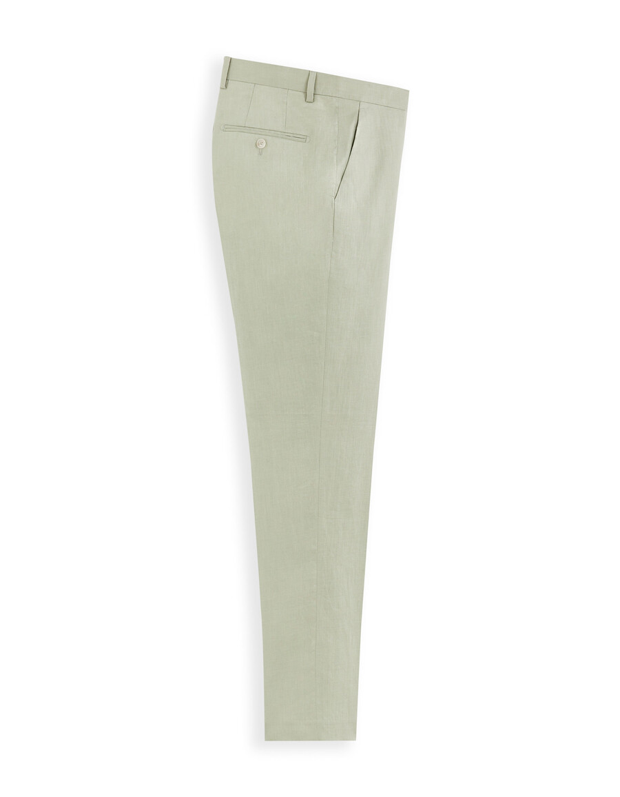 pantalón de traje slim fit 100 lino