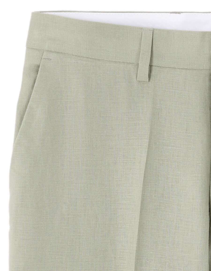 pantalón de traje slim fit 100 lino