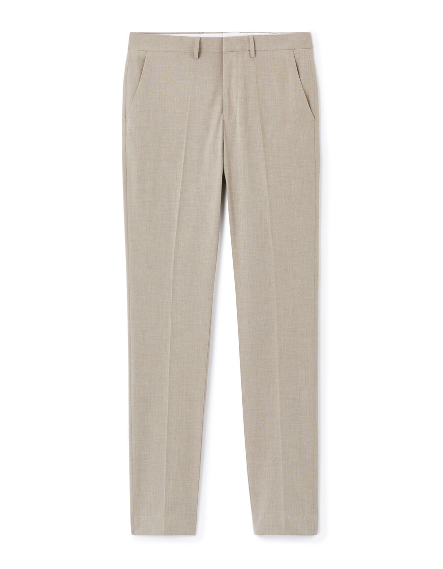 pantalones de traje ajustados y elásticos