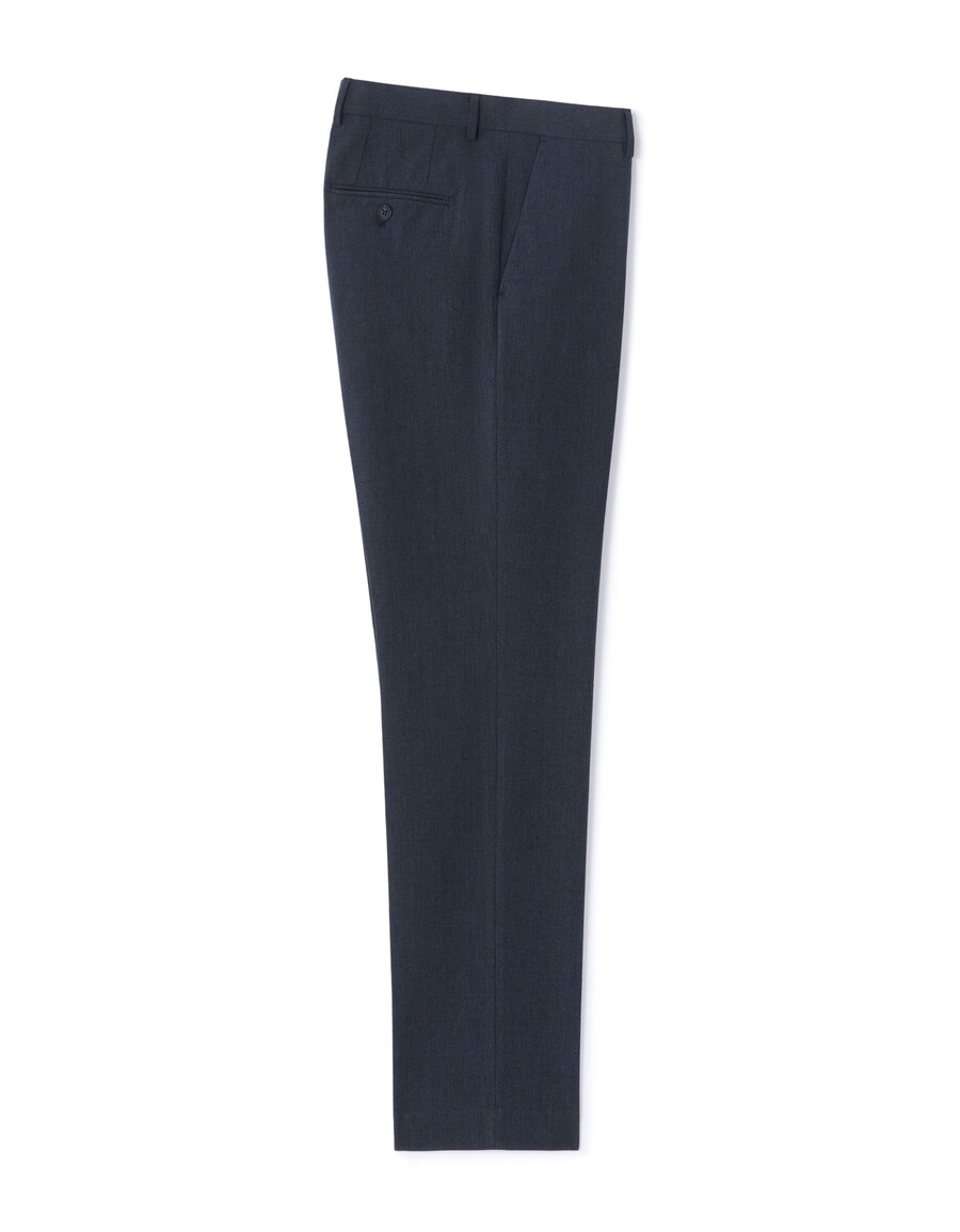 pantalones de traje de franela a rayas de corte regular