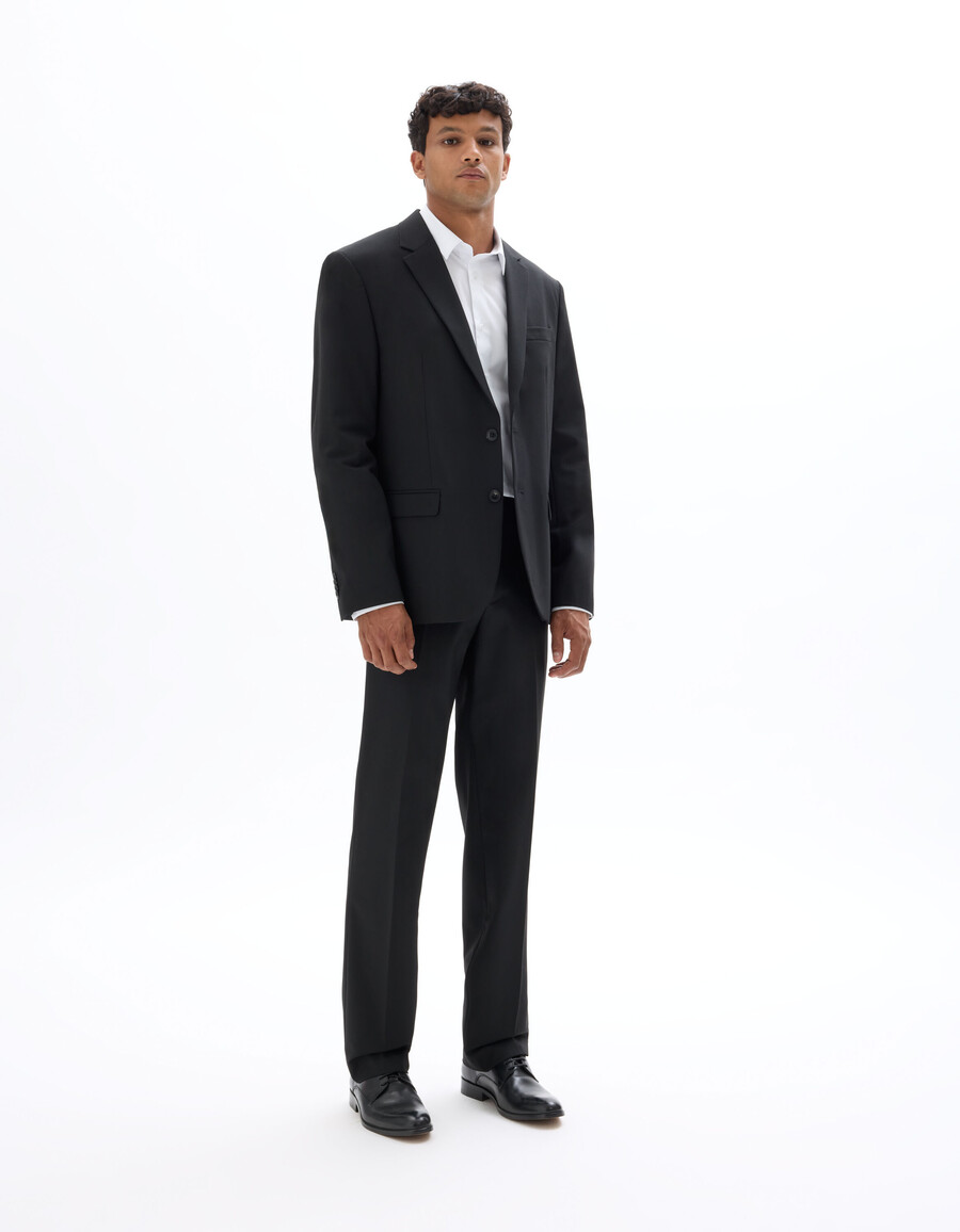 pantalones de traje bielásticos de corte regular