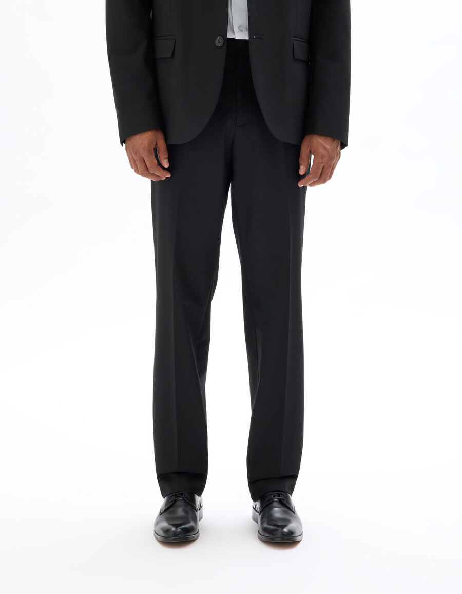 pantalones de traje bielásticos de corte regular