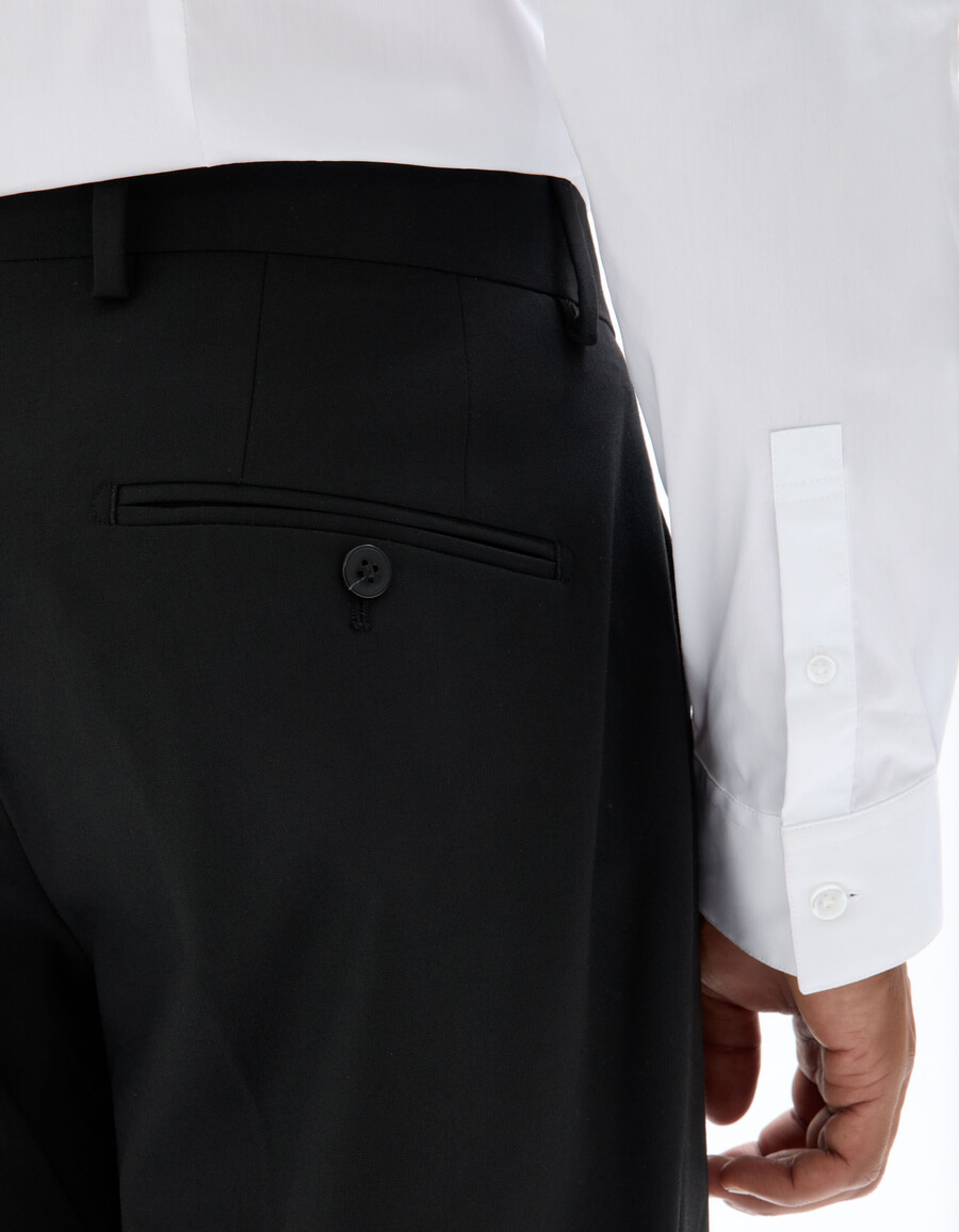 pantalones de traje bielásticos de corte regular