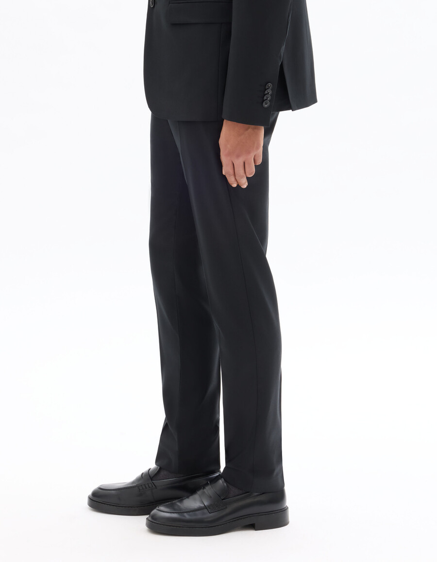 pantalón de traje slim fit 100 lana