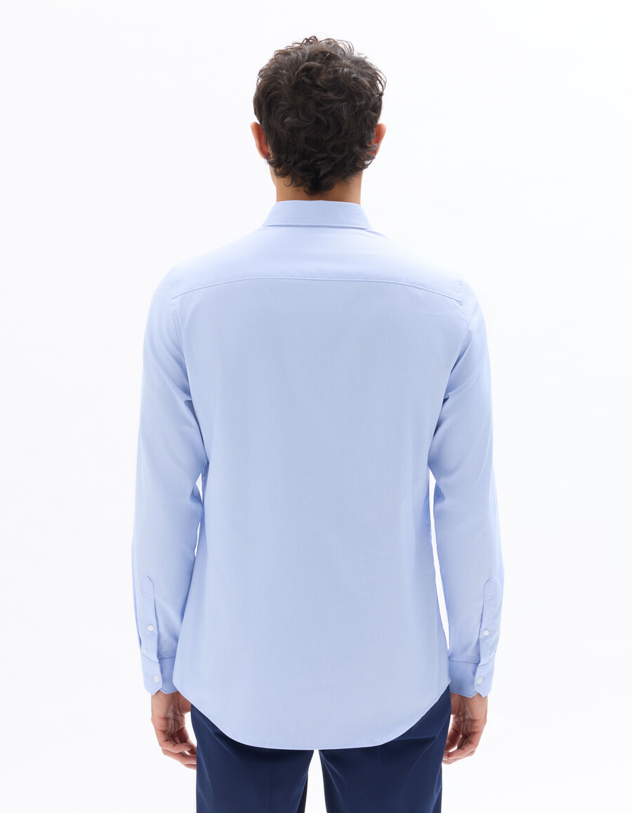 camisa oxford royal slim
