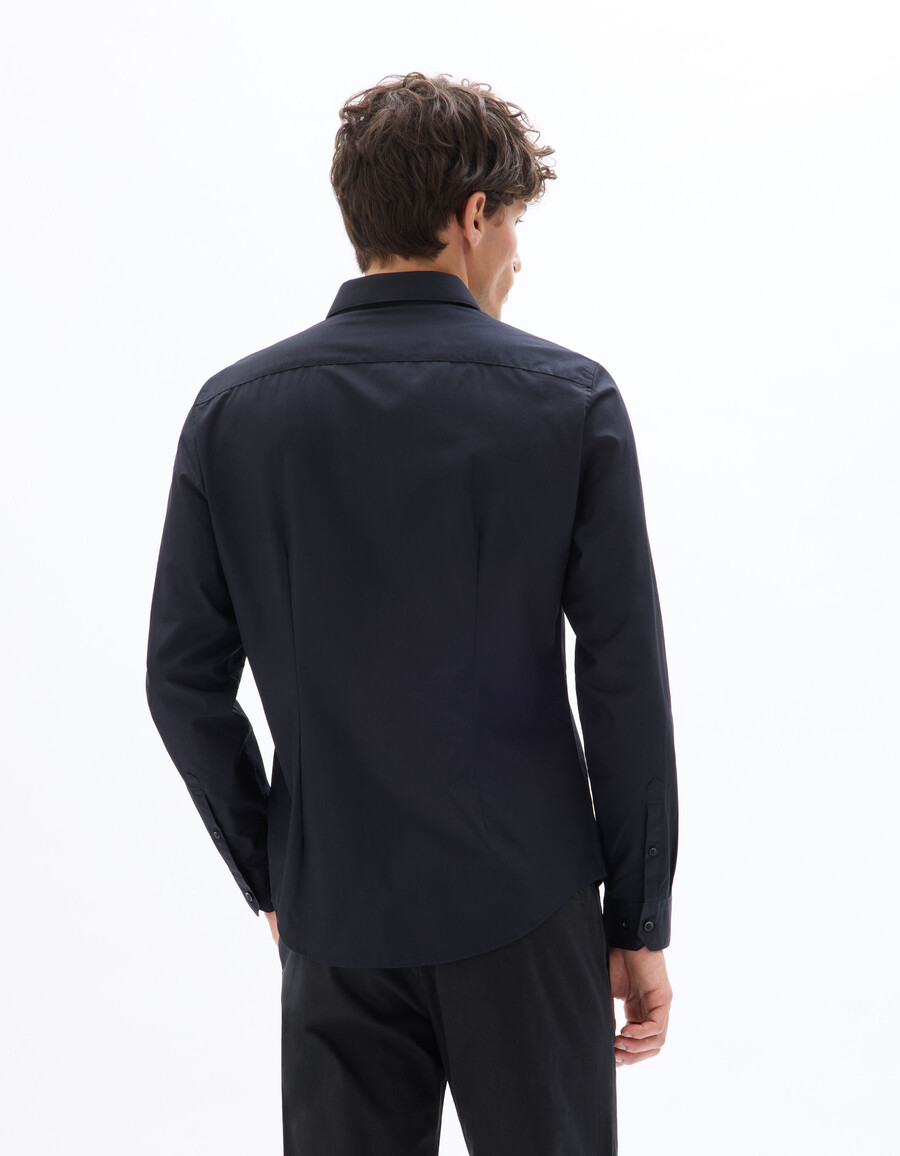 camisa slim fit 100 popelina de algodón