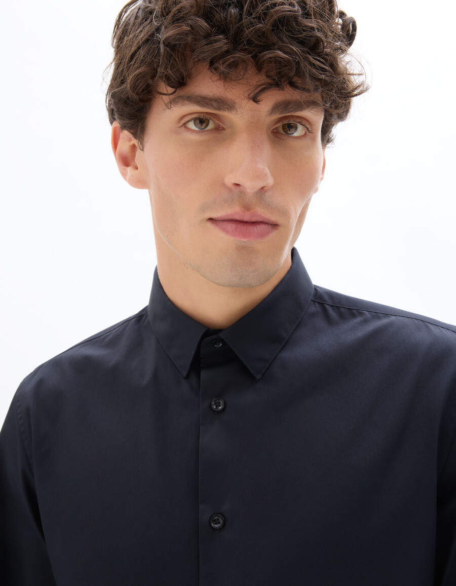 camisa slim fit 100 popelina de algodón
