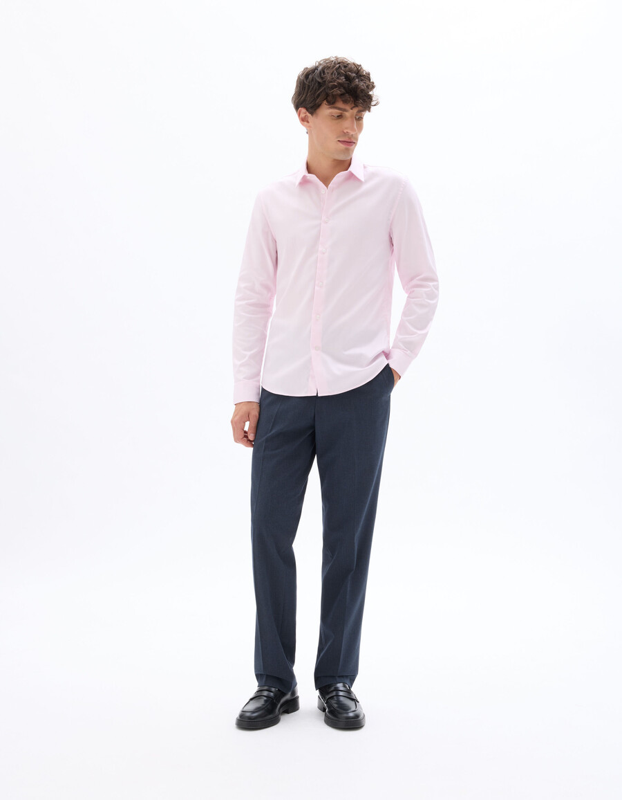 camisa oxford royal slim