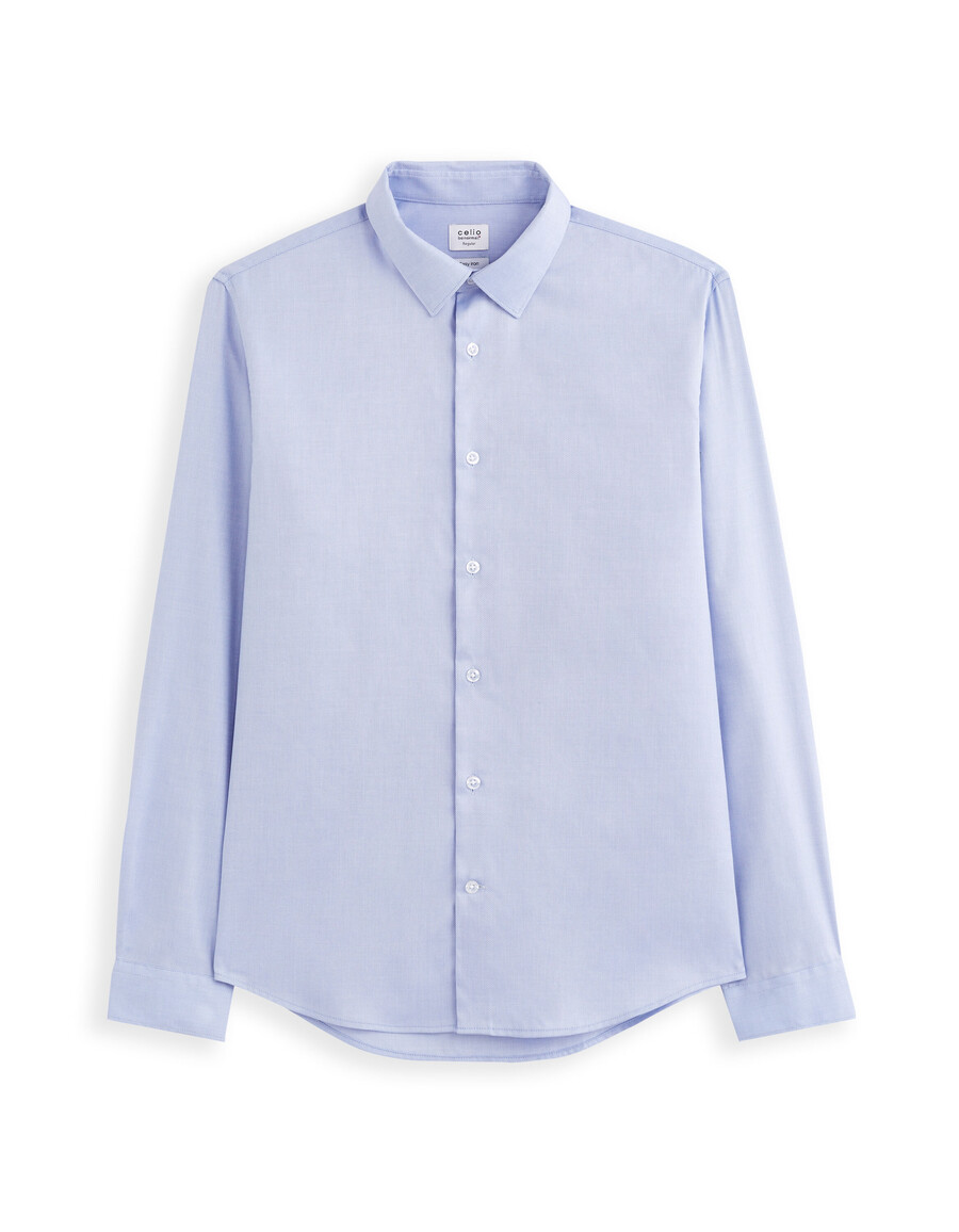 camisa oxford royal de corte regular