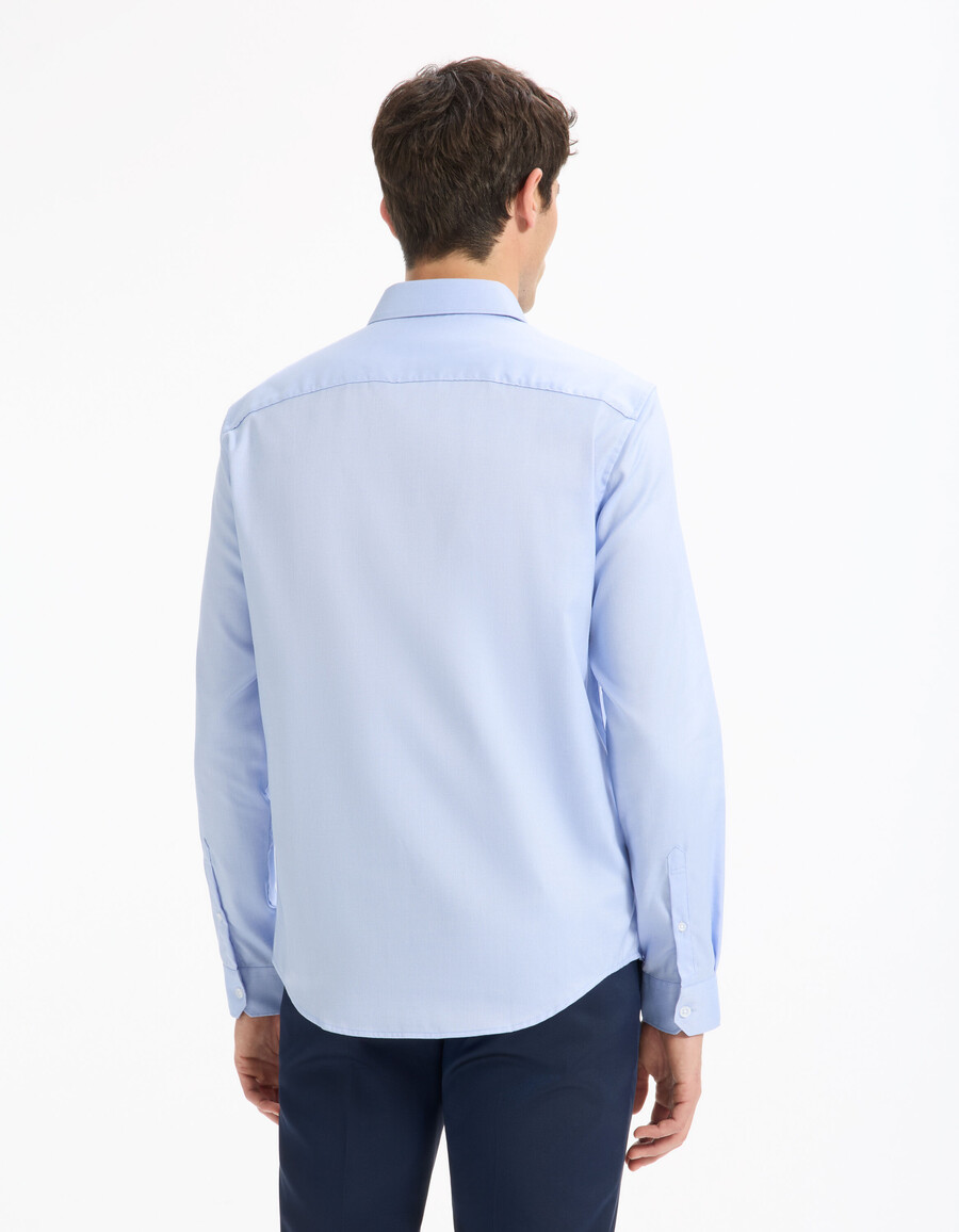 camisa oxford royal de corte regular