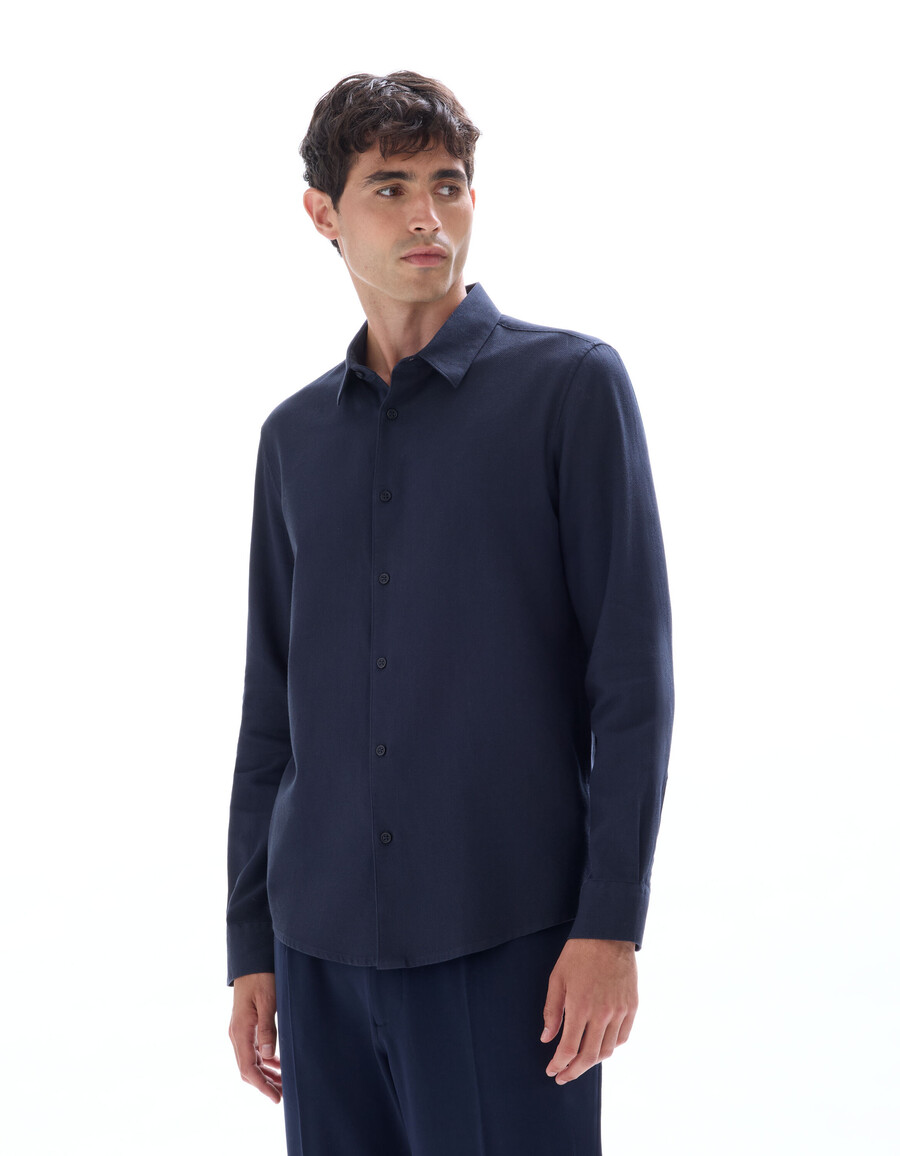 camisa de panal de abeja de corte regular 100 algodón