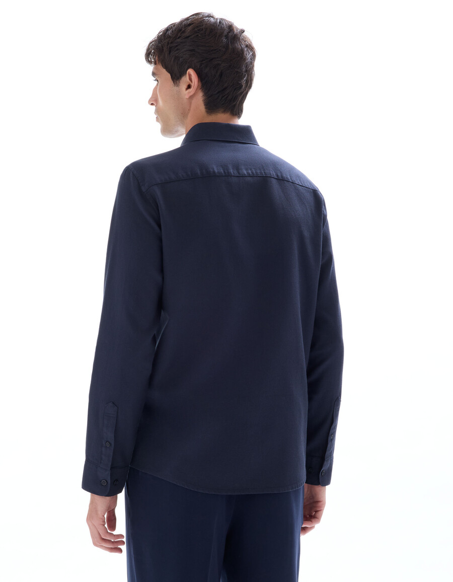 camisa de panal de abeja de corte regular 100 algodón