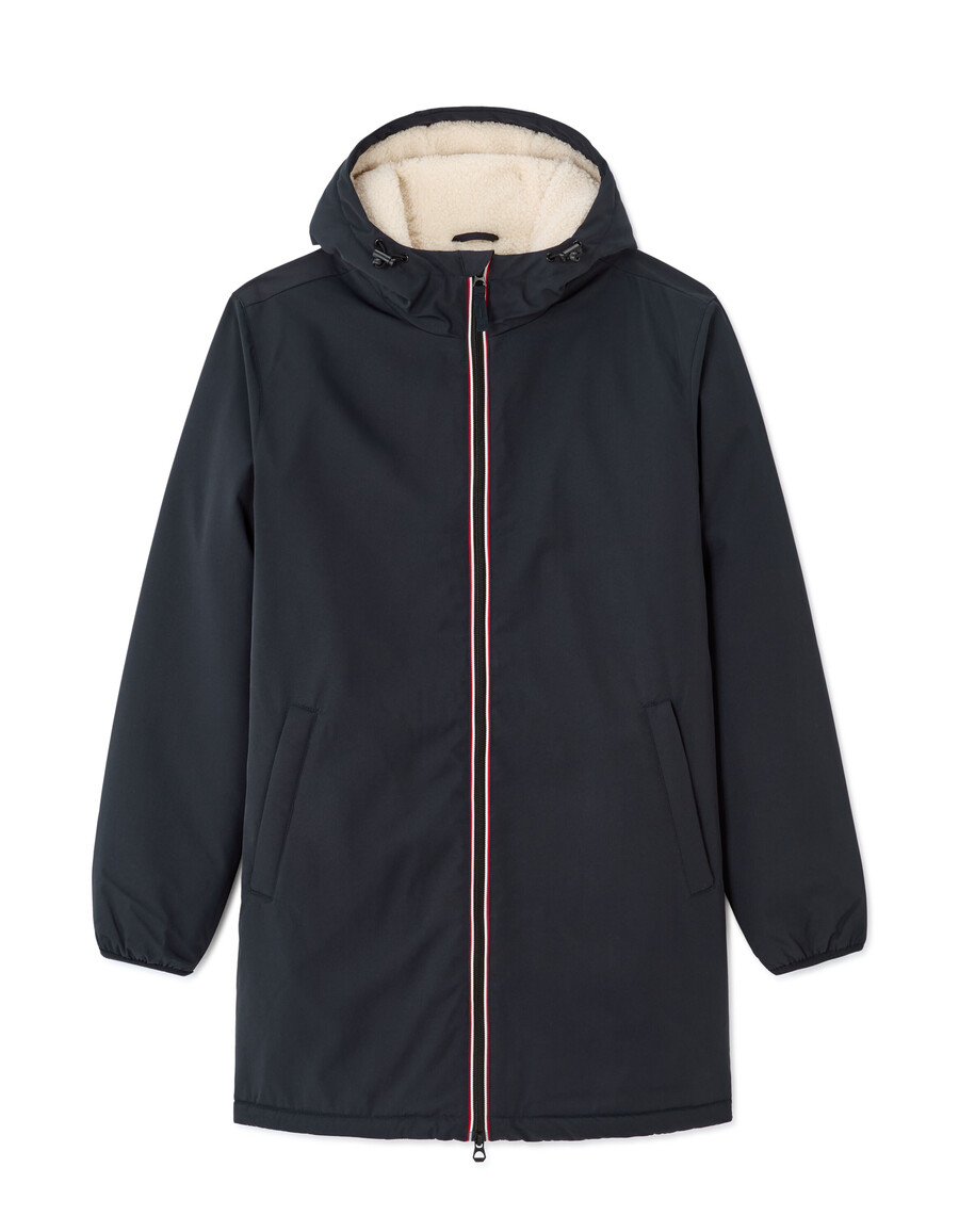 parka drycore con capucha repelente al agua y forrada de sherpa
