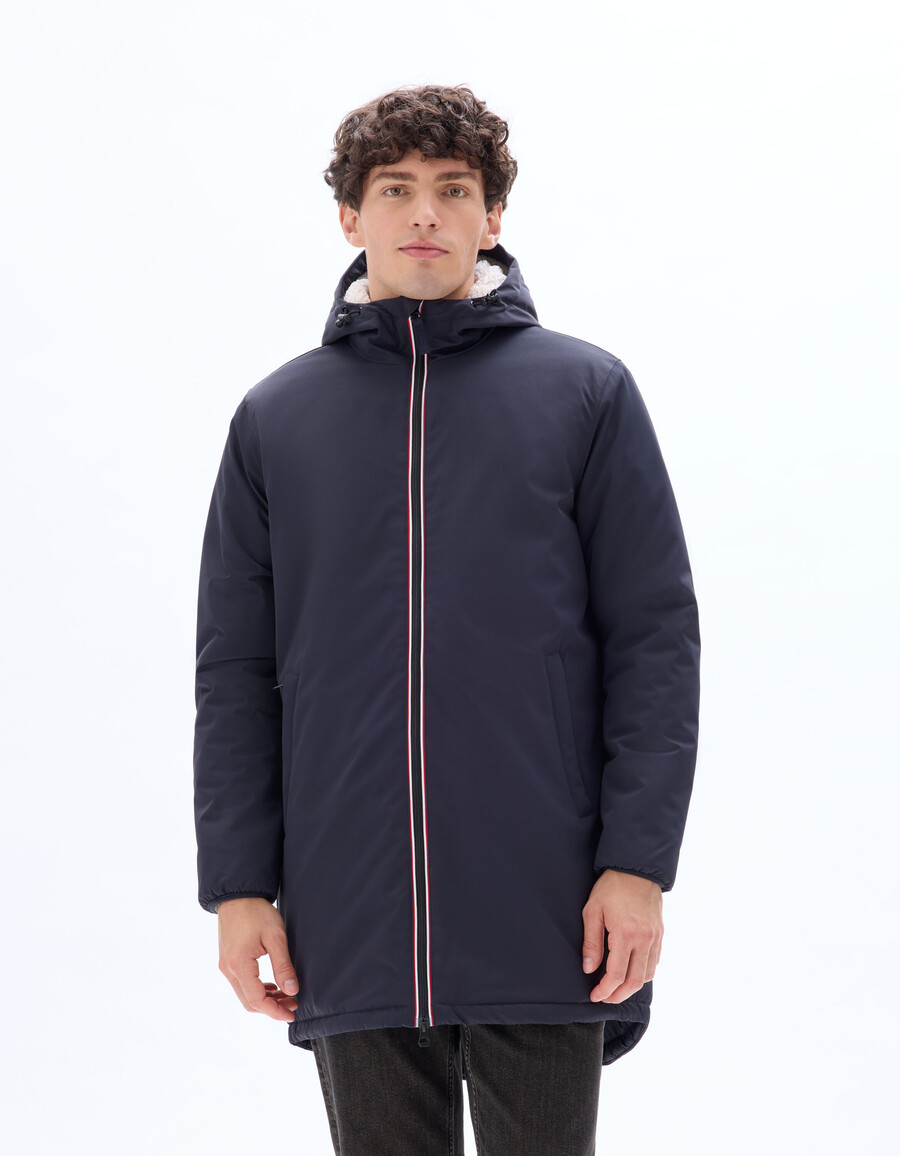 parka drycore con capucha repelente al agua y forrada de sherpa