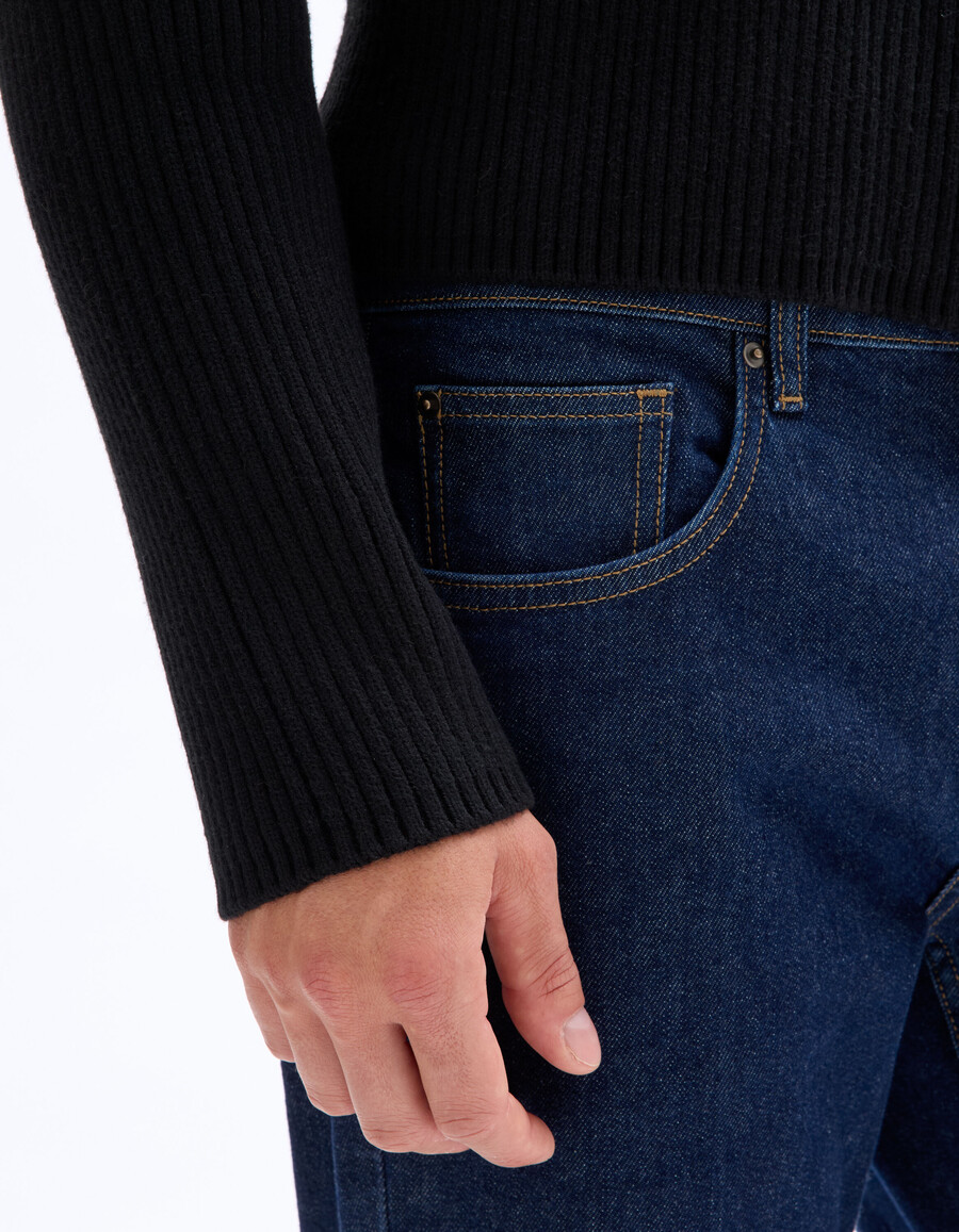 c.5 jeans de algodón elástico regular 3 largos
