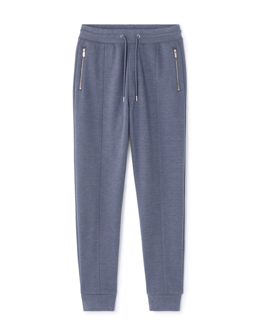 pantalones de jogging de punto piqué de corte regular