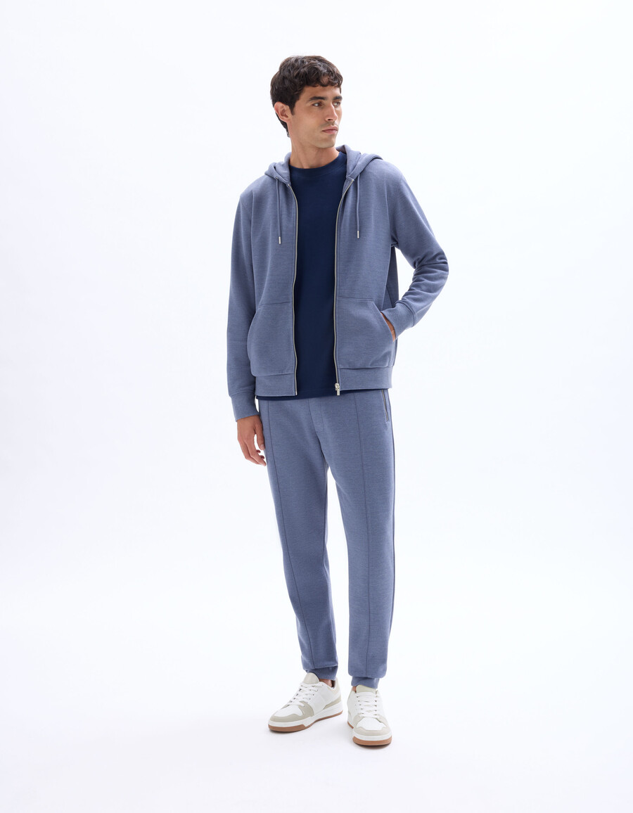 pantalones de jogging de punto piqué de corte regular