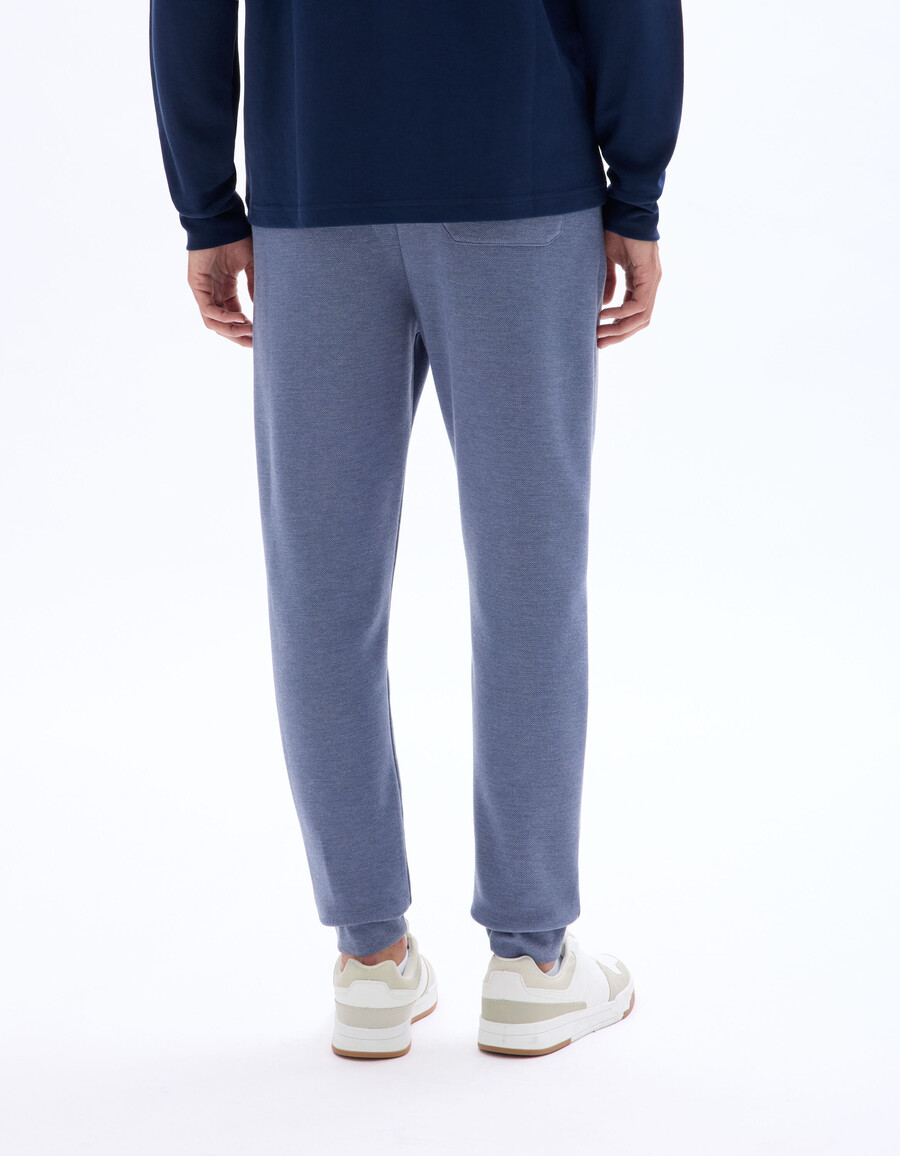 pantalones de jogging de punto piqué de corte regular