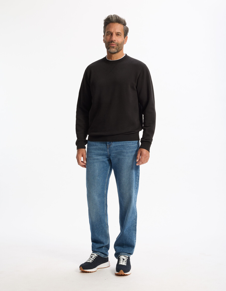 sudadera de cuello redondo regular 100 algodón