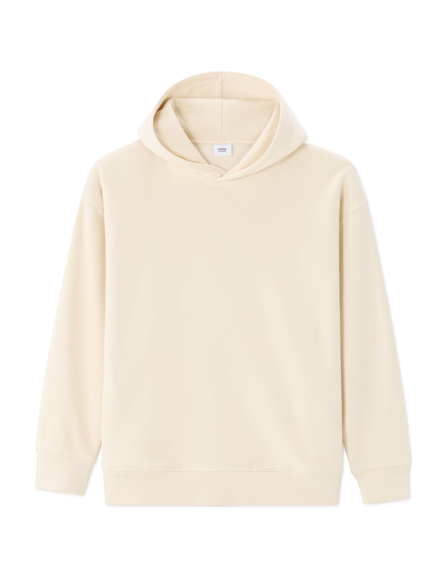sudadera con capucha lisa de gran tamaño