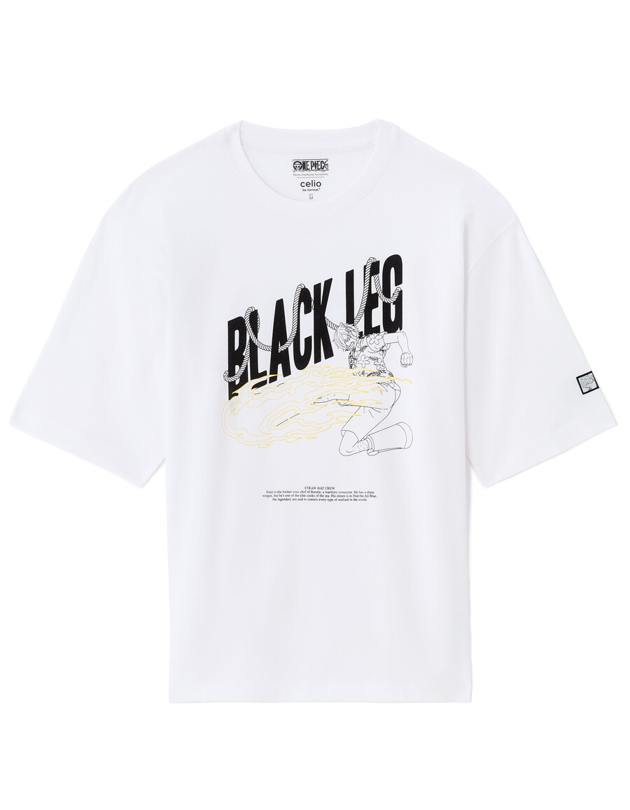 camiseta blanca extragrande de one piece