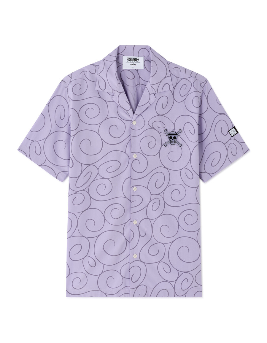 camisa morada extragrande de una pieza