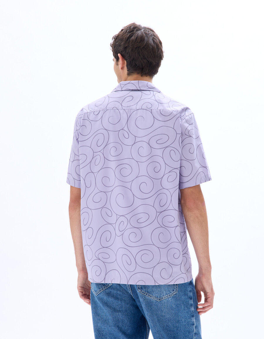 camisa morada extragrande de una pieza