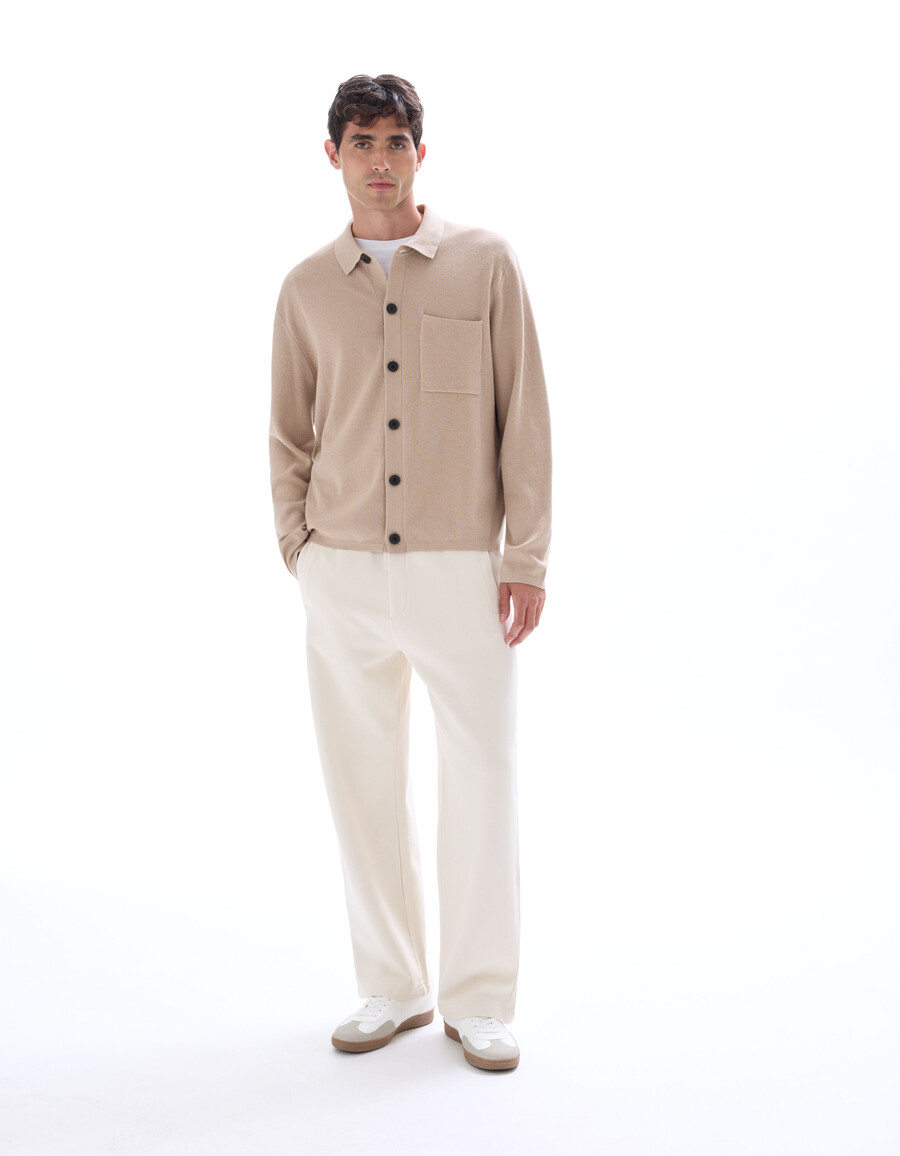 camisa de punto liso