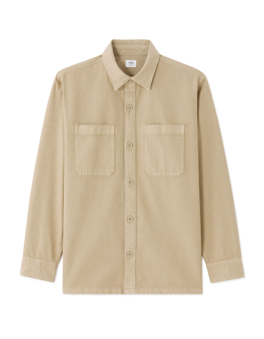 camisa 100 algodón teñida en pieza