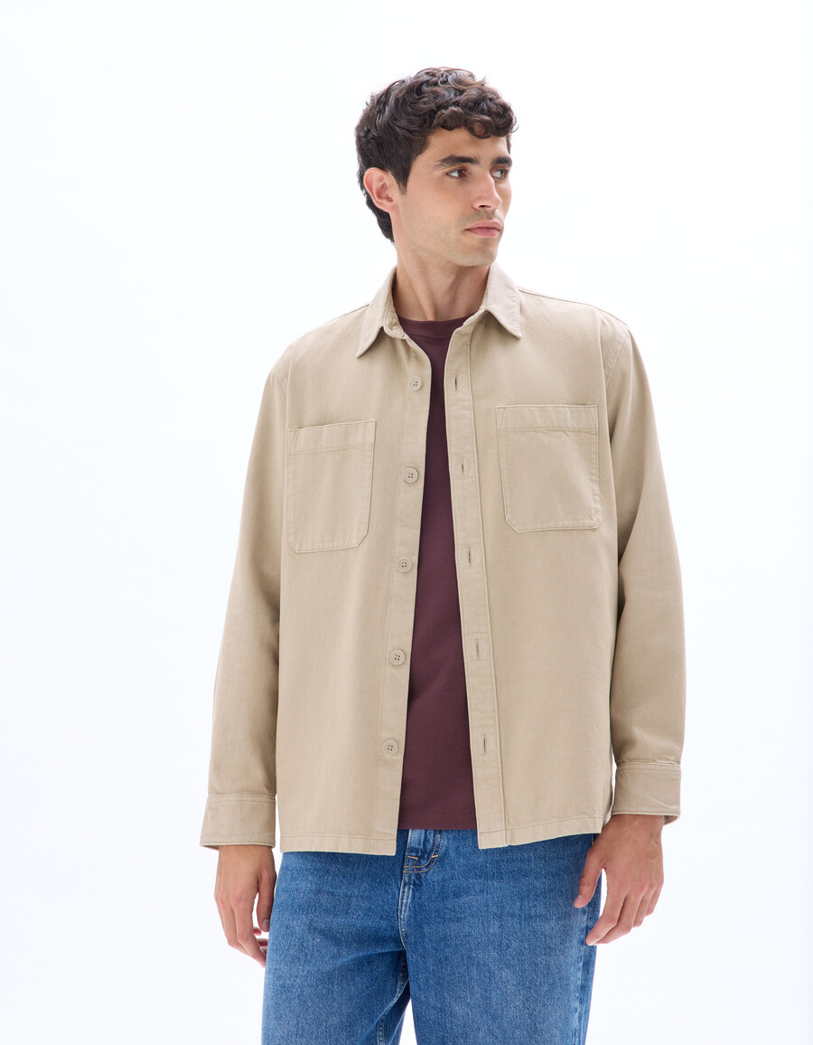 camisa 100 algodón teñida en pieza