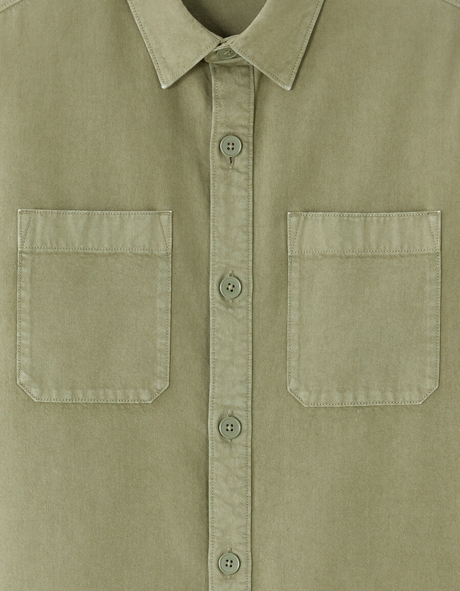 camisa 100 algodón teñida en pieza