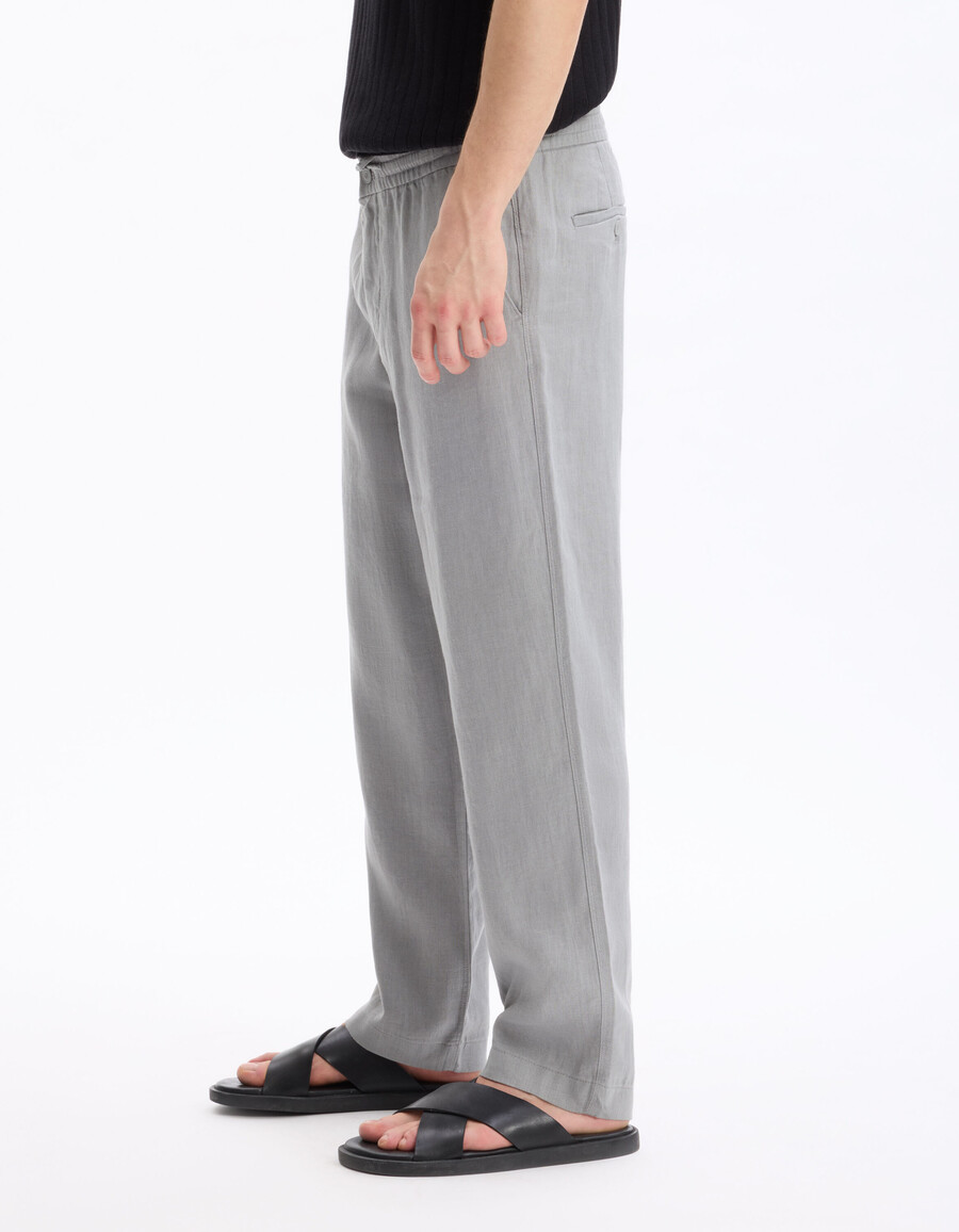pantalones rectos 100 lino