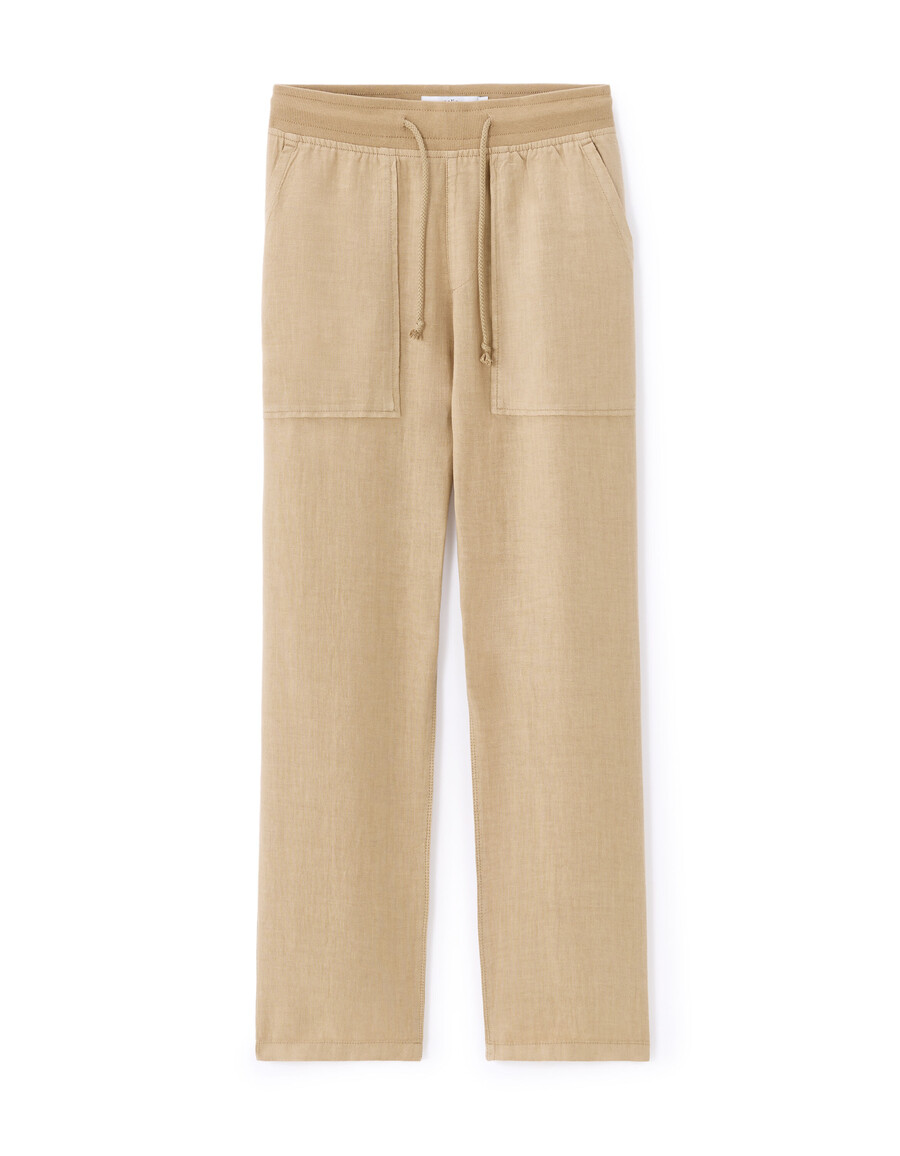 pantalón liso 100 lino