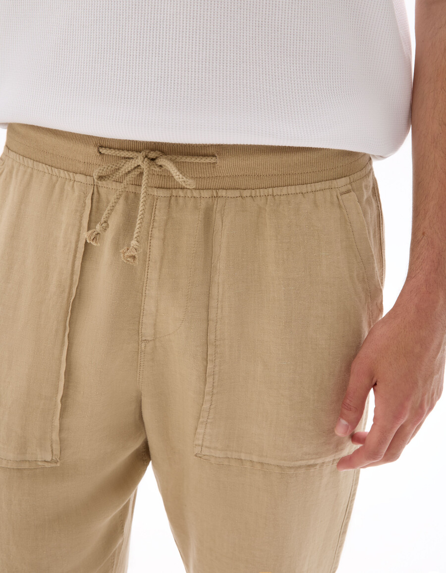 pantalón liso 100 lino