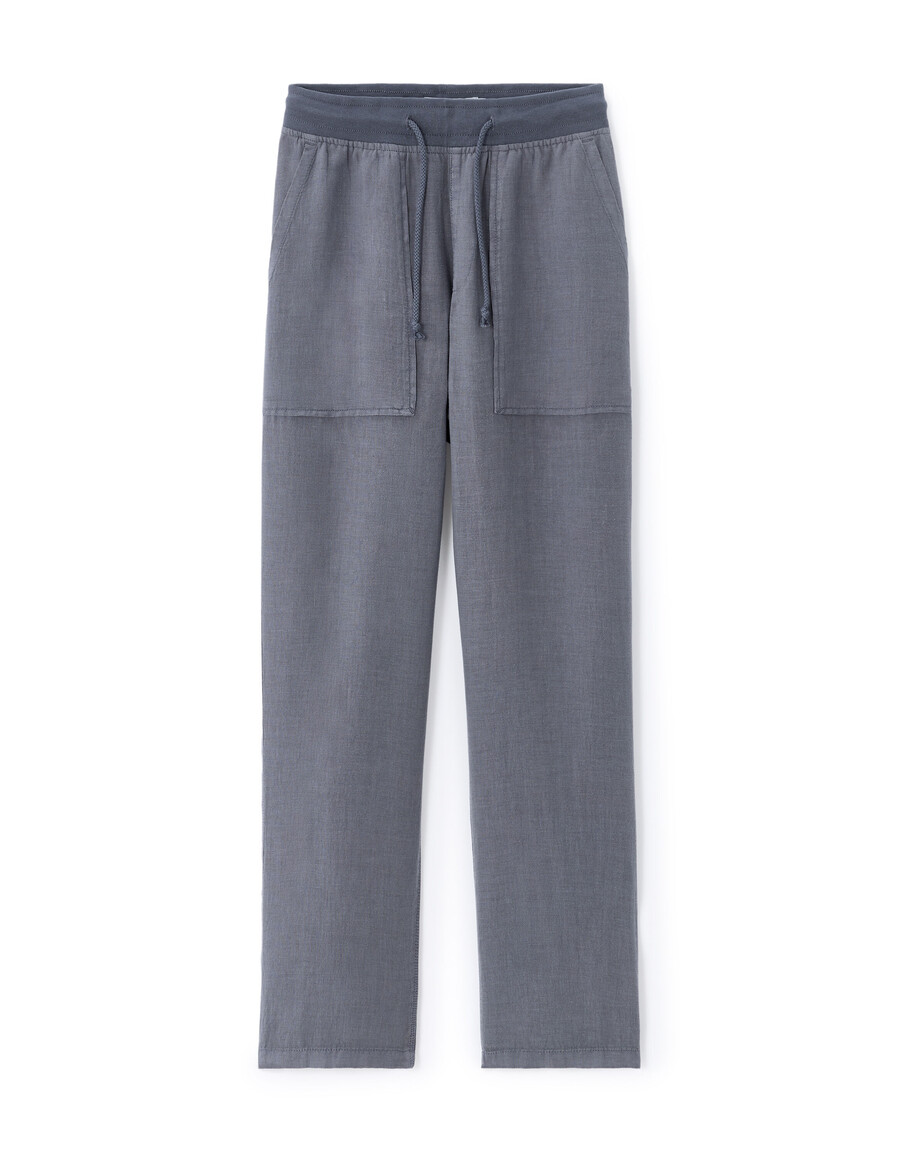 pantalón liso 100 lino