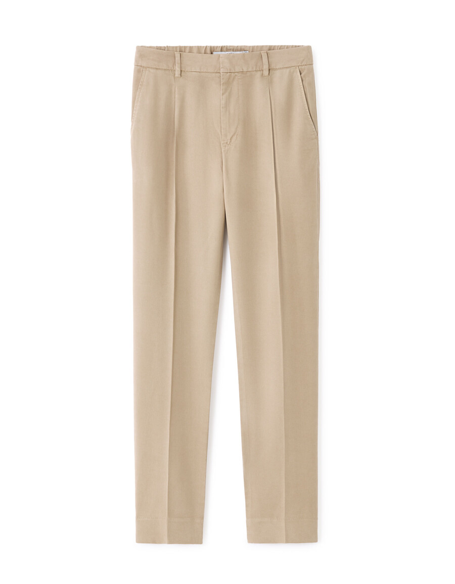 pantalones chinos rectos de lyocell tencel
