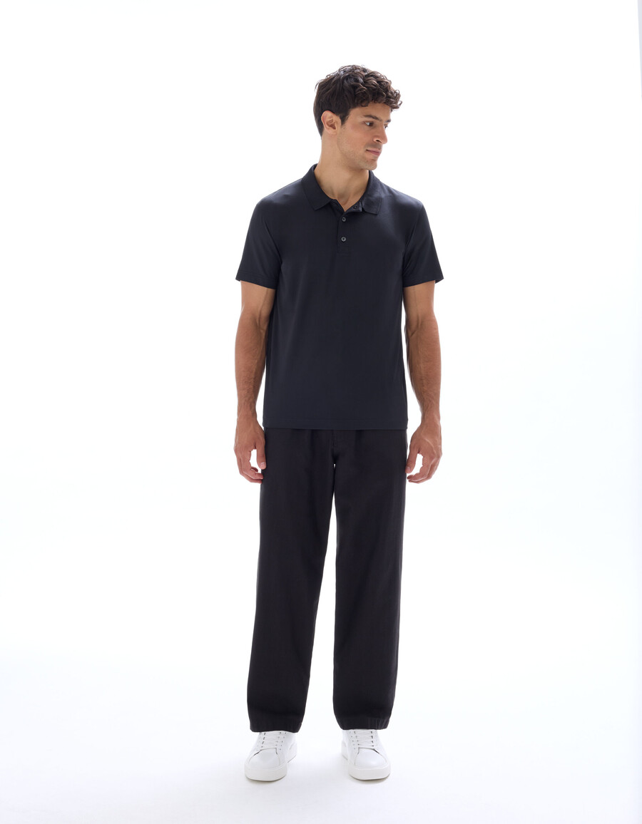 pantalones rectos de jacquard