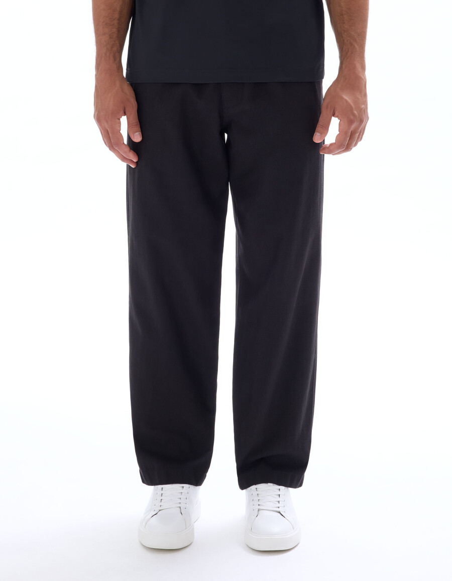 pantalones rectos de jacquard