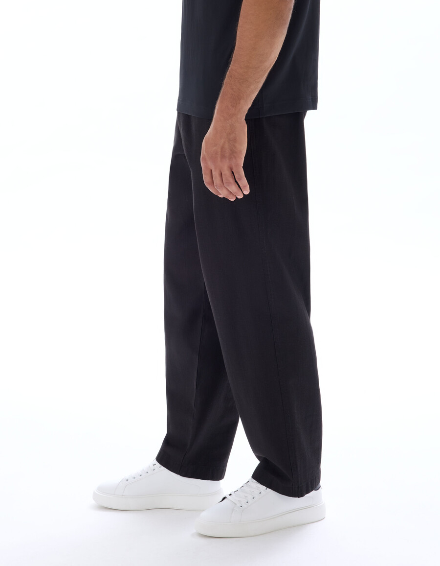 pantalones rectos de jacquard