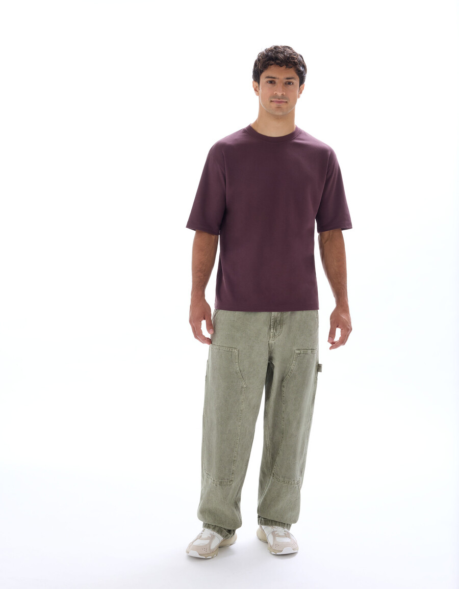 pantalones holgados de carpintero 100 algodón