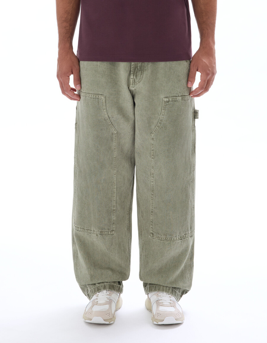 pantalones holgados de carpintero 100 algodón